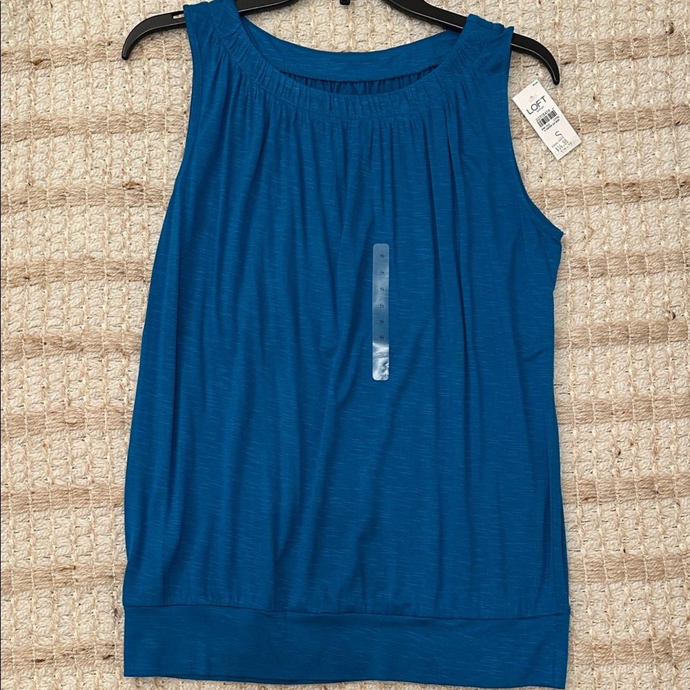 LOFT Teal Sleeveless Tank Top